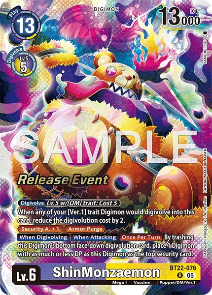 ShinMonzaemon [BT22-076] [Cyber Eden Release Event Cards] | Black Swamp Games