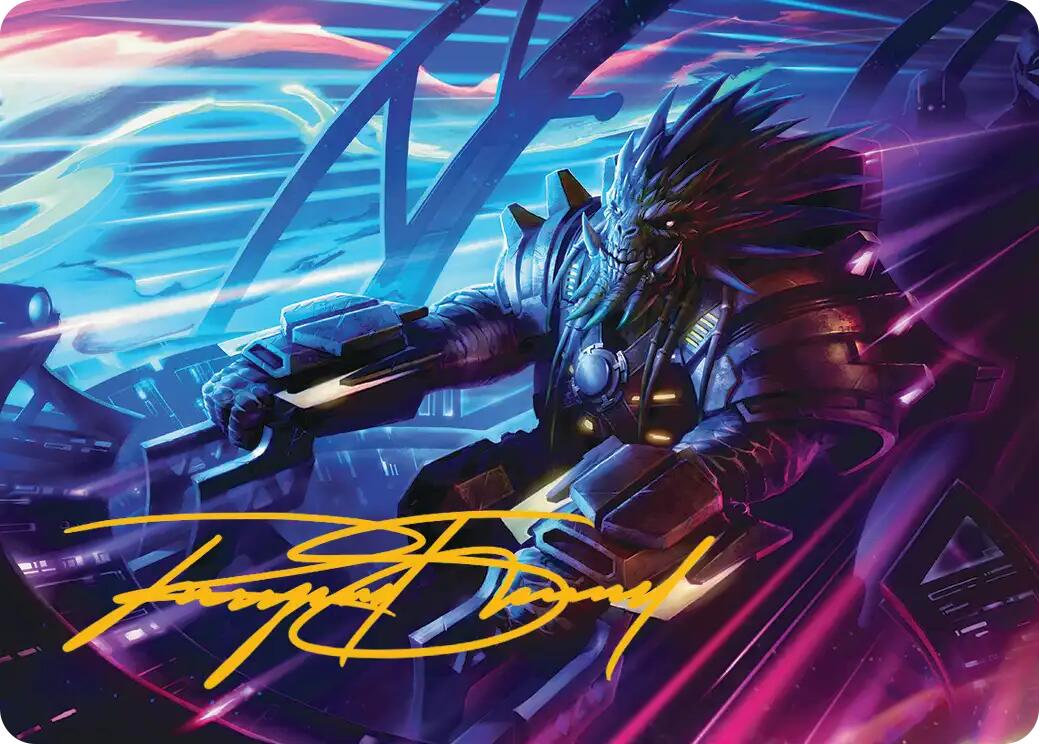 Tannuk, Steadfast Second Art Card (Gold-Stamped Signature) [Edge of Eternities Art Series] | Black Swamp Games
