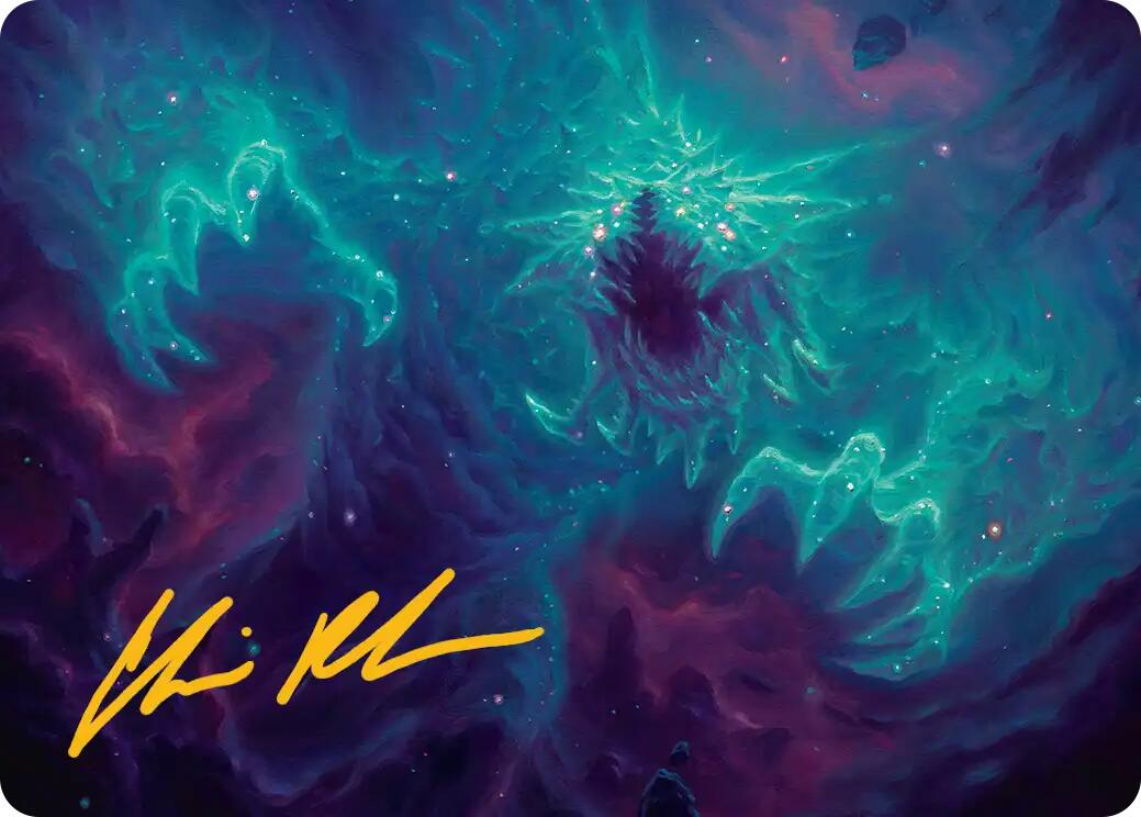 Cosmogoyf Art Card (Gold-Stamped Signature) [Edge of Eternities Art Series] | Black Swamp Games