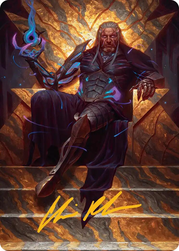 Tezzeret, Cruel Captain Art Card (1/54) (Gold-Stamped Signature) [Edge of Eternities Art Series] | Black Swamp Games
