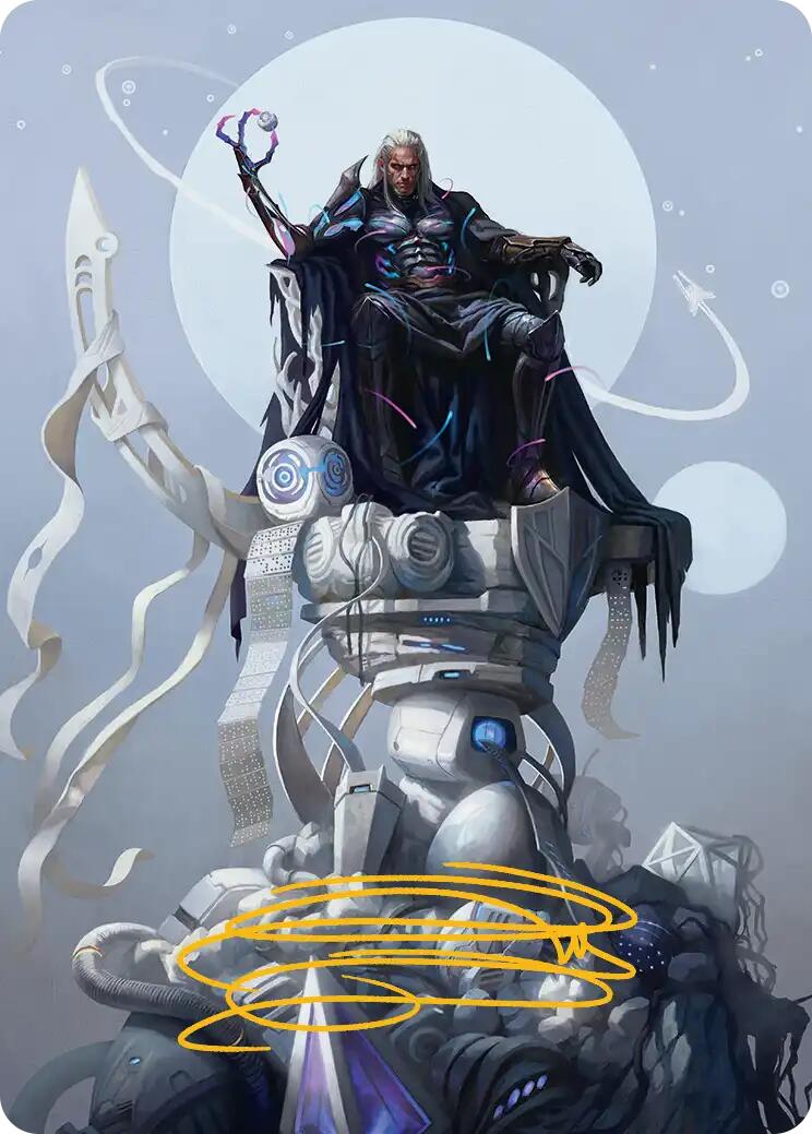 Tezzeret, Cruel Captain Art Card (35/54) (Gold-Stamped Signature) [Edge of Eternities Art Series] | Black Swamp Games