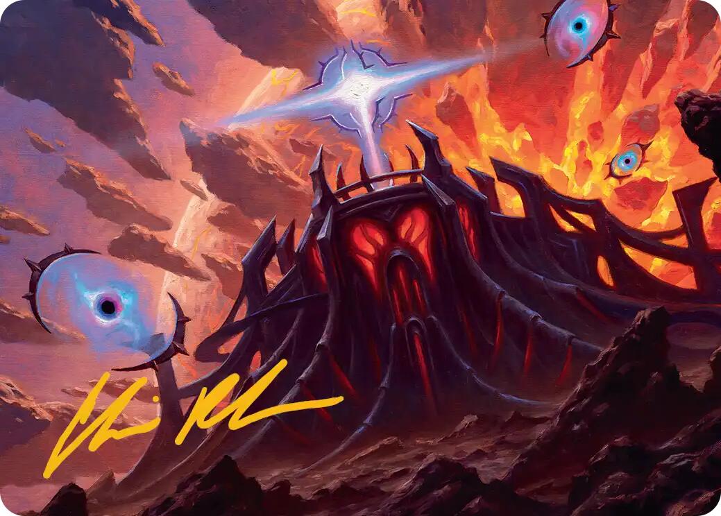 Secluded Starforge Art Card (Gold-Stamped Signature) [Edge of Eternities Art Series] | Black Swamp Games