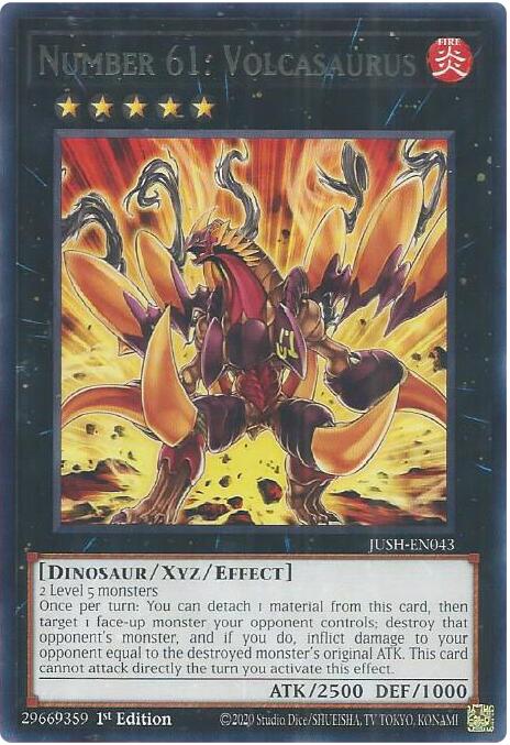 Number 61: Volcasaurus [JUSH-EN043] Rare | Black Swamp Games