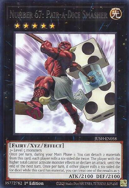 Number 67: Pair-a-Dice Smasher [JUSH-EN058] Rare | Black Swamp Games