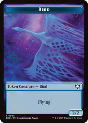 Bird // Golem (0012) Double-Sided Token [Edge of Eternities Commander Tokens] | Black Swamp Games