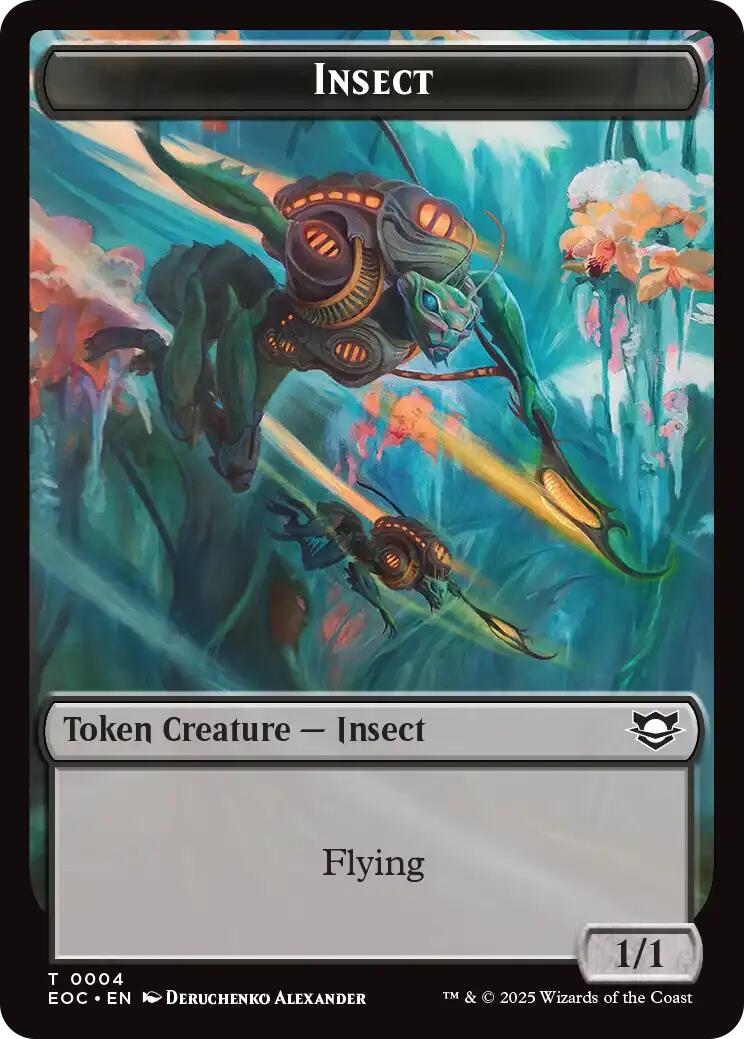 Insect // Elemental (0007) Double-Sided Token [Edge of Eternities Commander Tokens] | Black Swamp Games