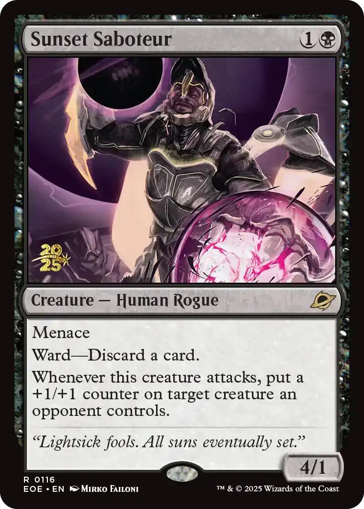 Sunset Saboteur [Edge of Eternities Prerelease Promos] | Black Swamp Games
