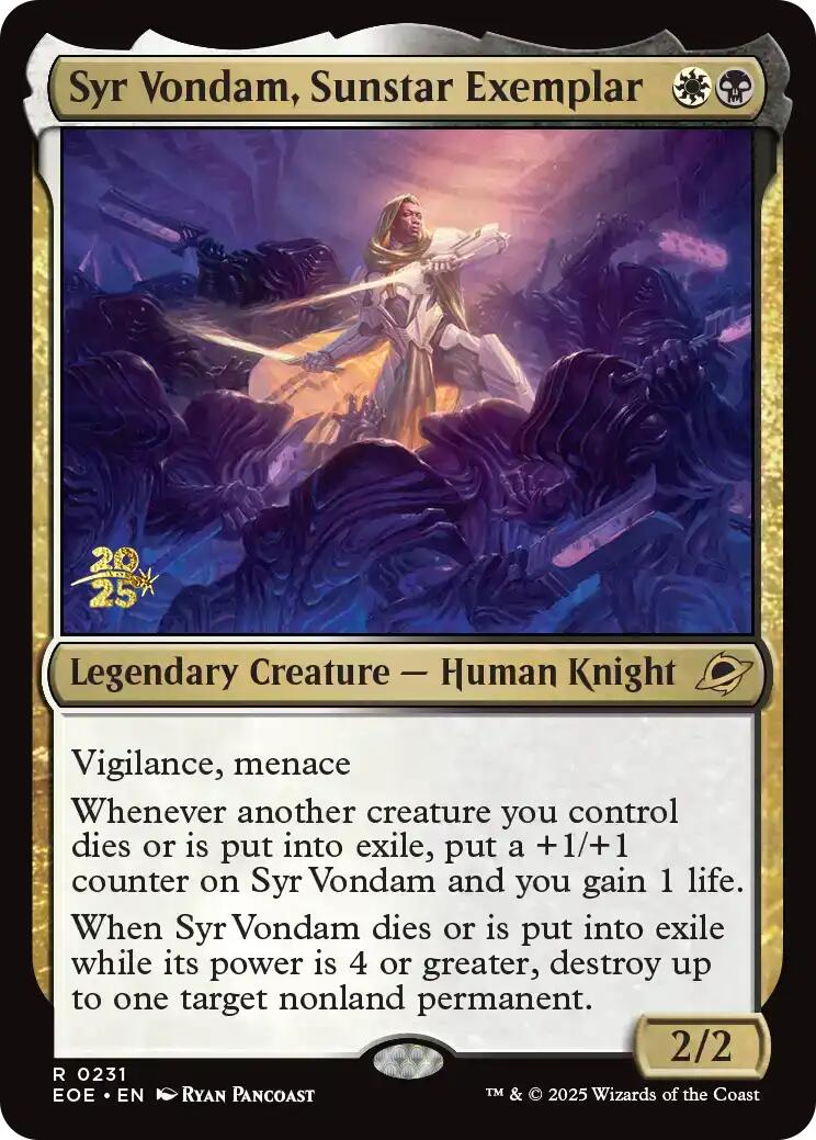 Syr Vondam, Sunstar Exemplar [Edge of Eternities Prerelease Promos] | Black Swamp Games