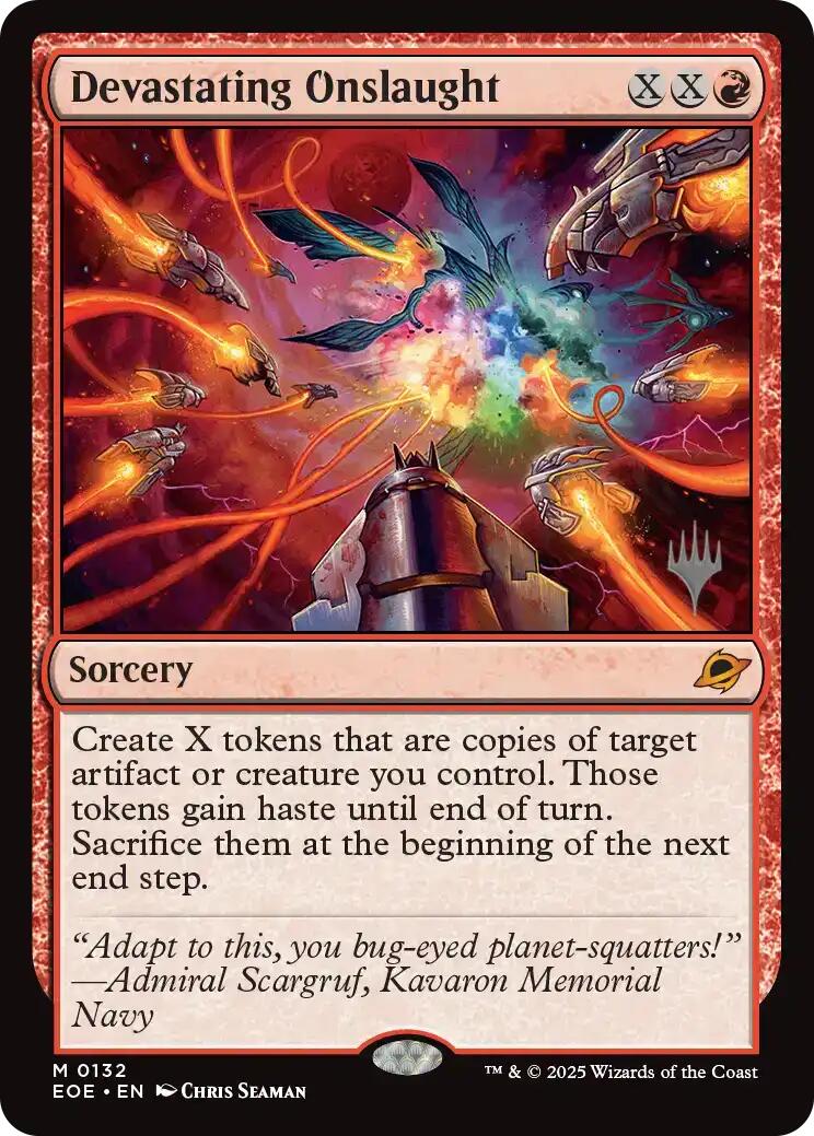 Devastating Onslaught [Edge of Eternities Promo Pack] | Black Swamp Games