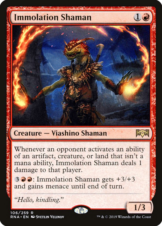 Immolation Shaman [Ravnica Allegiance] | Black Swamp Games