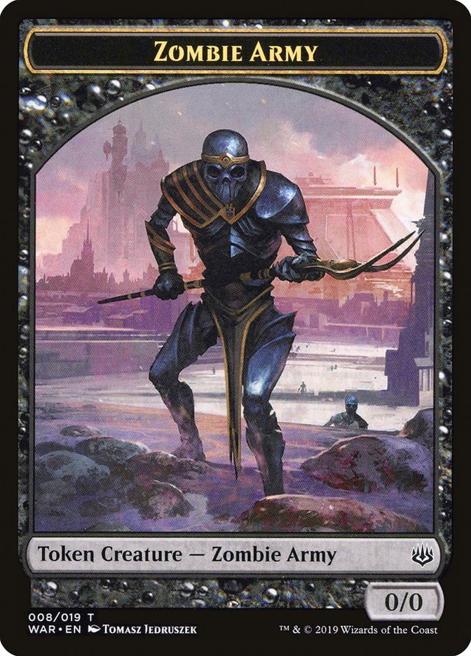 Zombie Army Token (008/019) [War of the Spark Tokens] | Black Swamp Games