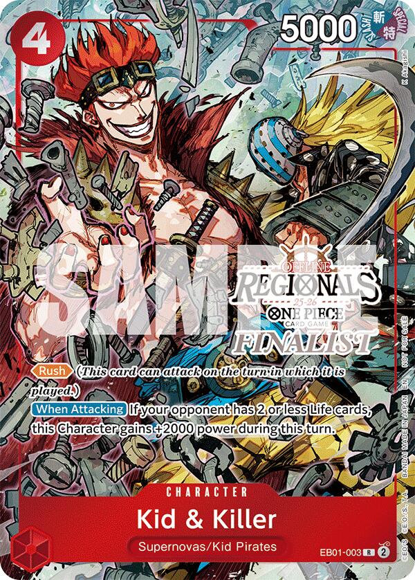Kid & Killer (Offline Regional Finalist Card Set 2025 Vol.2) [One Piece Promotion Cards] | Black Swamp Games