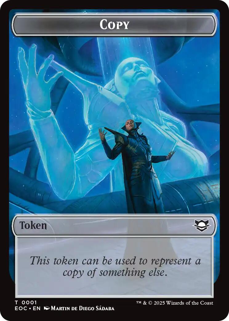 Copy // Golem (0012) Double-Sided Token [Edge of Eternities Commander Tokens] | Black Swamp Games