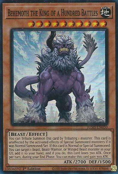 Behemoth the King of a Hundred Battles (Super Rare) [JUSH-EN050] Super Rare | Black Swamp Games