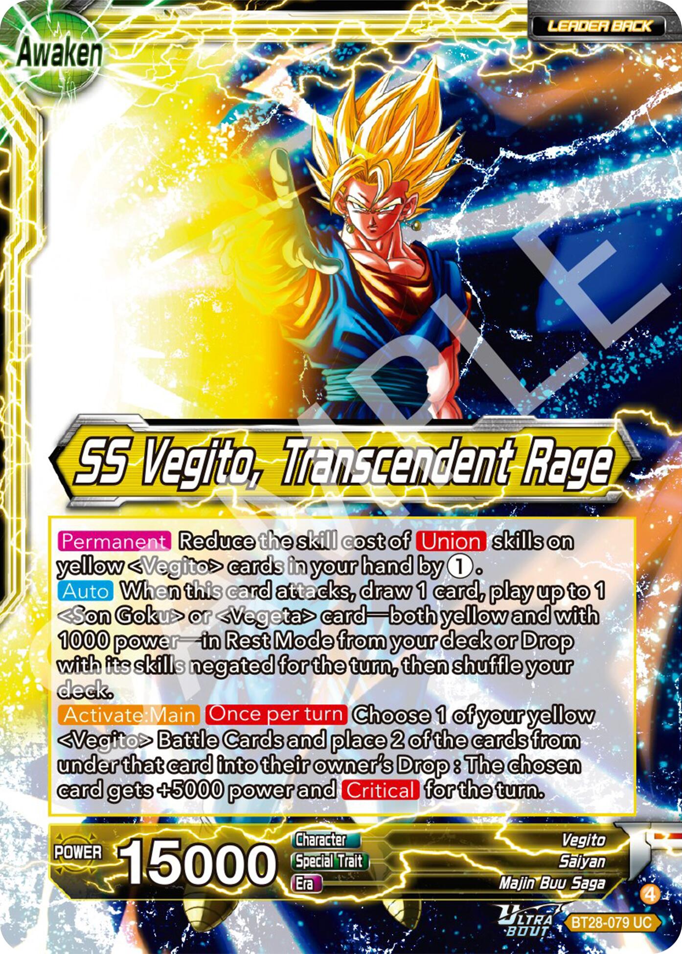 Vegito // SS Vegito, Transcendent Rage (BT28-079) [Prismatic Clash] | Black Swamp Games