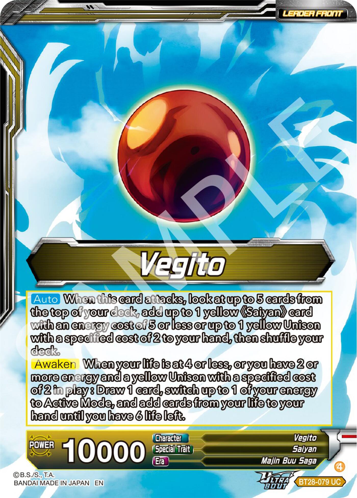 Vegito // SS Vegito, Transcendent Rage (BT28-079) [Prismatic Clash] | Black Swamp Games