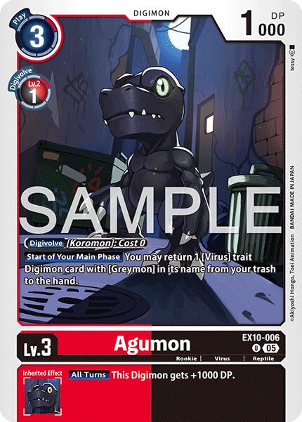 Agumon [EX10-006] [Sinister Order] | Black Swamp Games