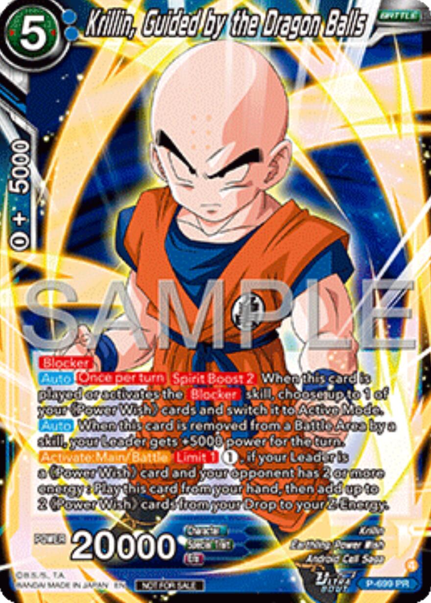 Krillin, Guided by the Dragon Balls (Ultra-Bout Series Tournament Pack Vol.13) (P-699) [Tournament Promotion Cards] | Black Swamp Games