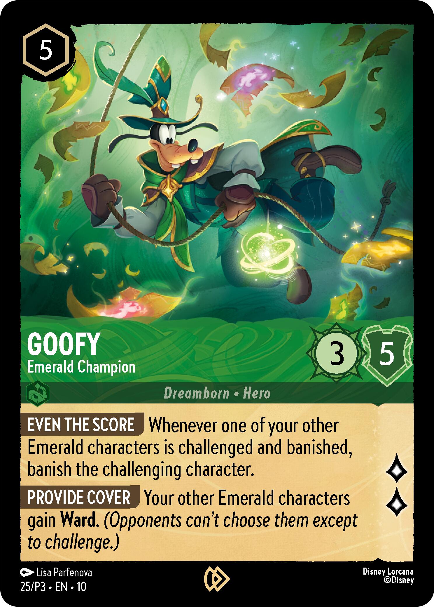 Goofy - Emerald Champion (25) [Promo Cards] | Black Swamp Games