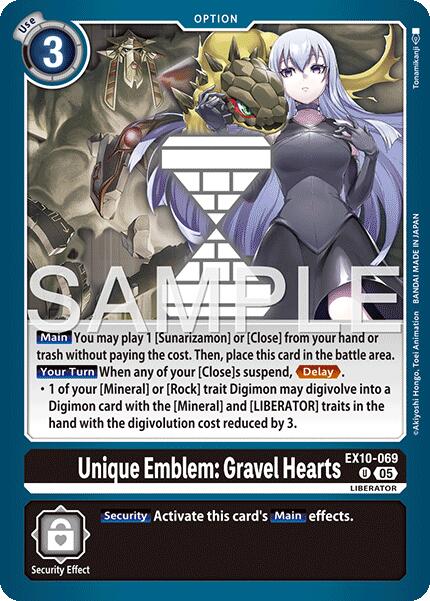 Unique Emblem: Gravel Hearts [EX10-069] [Sinister Order] | Black Swamp Games