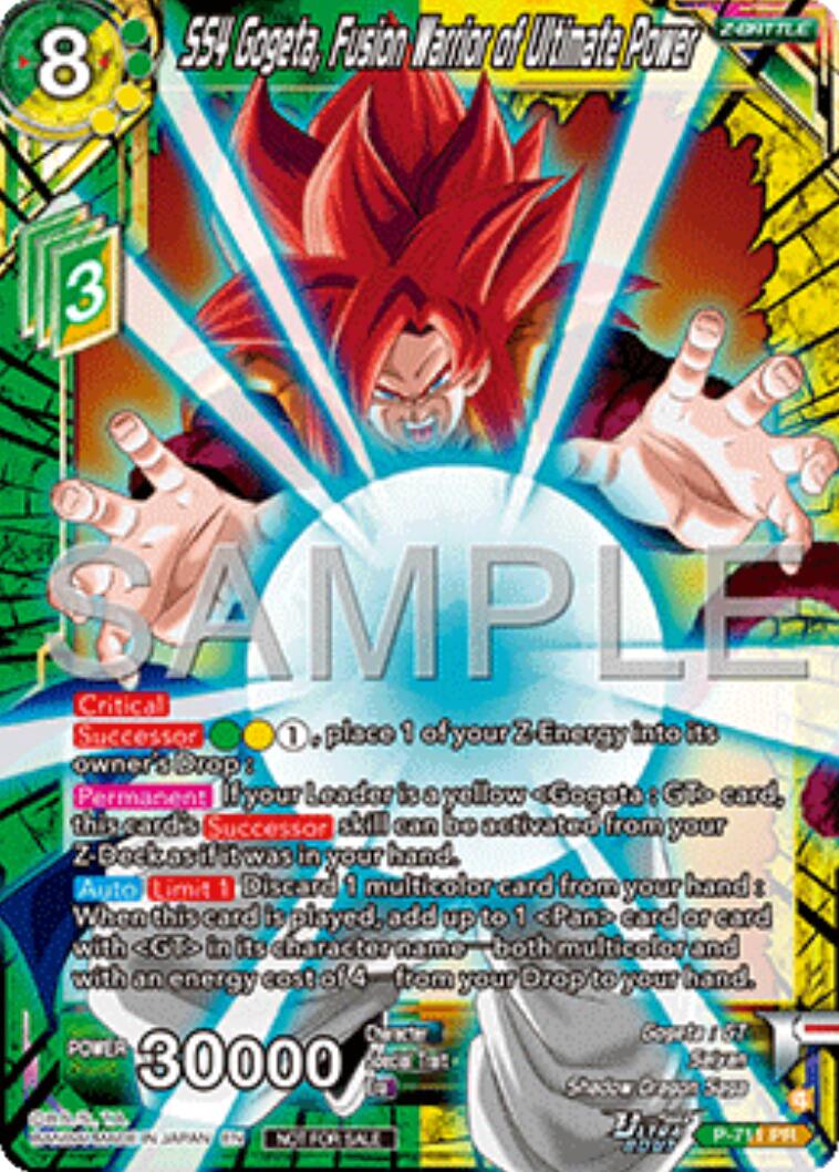 SS4 Gogeta, Fusion Warrior of Ultimate Power (Ultra-Bout Series Tournament Pack Vol.13) (P-711) [Tournament Promotion Cards] | Black Swamp Games