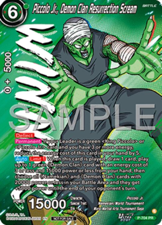 Piccolo Jr., Demon Clan Resurrection Scream (Ultra-Bout Series Tournament Pack Vol.13) (Winner) (P-704) [Tournament Promotion Cards] | Black Swamp Games