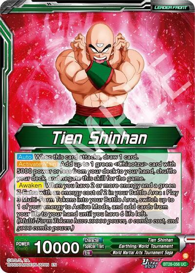 Tien Shinhan // Tien Shinhan, Return of the Mysterious Technique (SLR) (BT28-056) [Prismatic Clash] | Black Swamp Games