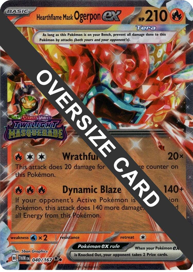 Hearthflame Mask Ogerpon ex (040/167) (Jumbo Card) [Scarlet & Violet: Twilight Masquerade] | Black Swamp Games