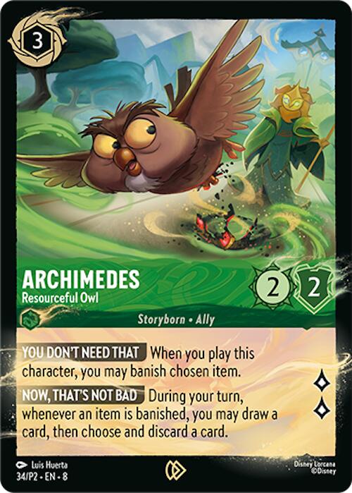 Archimedes - Resourceful Owl (34/P2) [Promo Cards] | Black Swamp Games