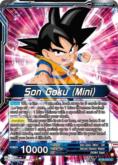 Son Goku (Mini) // SS Son Goku (Mini), New Adventure (SLR) (BT28-028) [Prismatic Clash] | Black Swamp Games