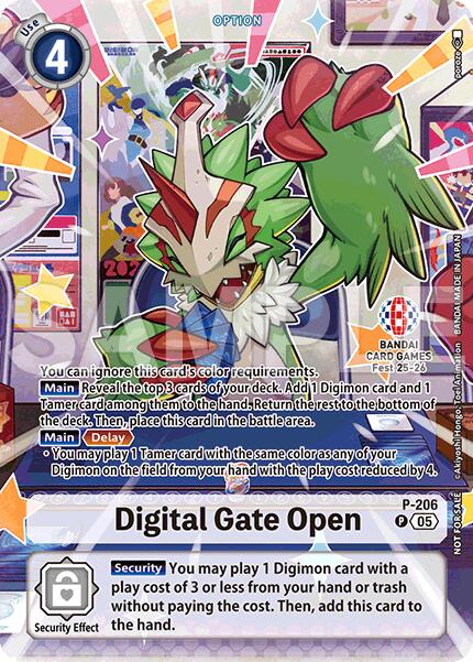 Digital Gate Open [P-206] (BANDAI Card Games Fest 25-26) [Digimon Demo Deck Exclusive Cards] | Black Swamp Games