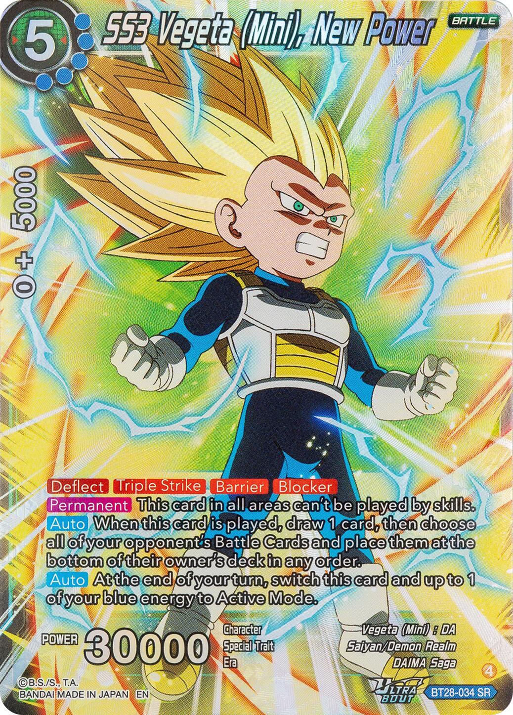 SS3 Vegeta (Mini), New Power (BT28-034) [Prismatic Clash] | Black Swamp Games