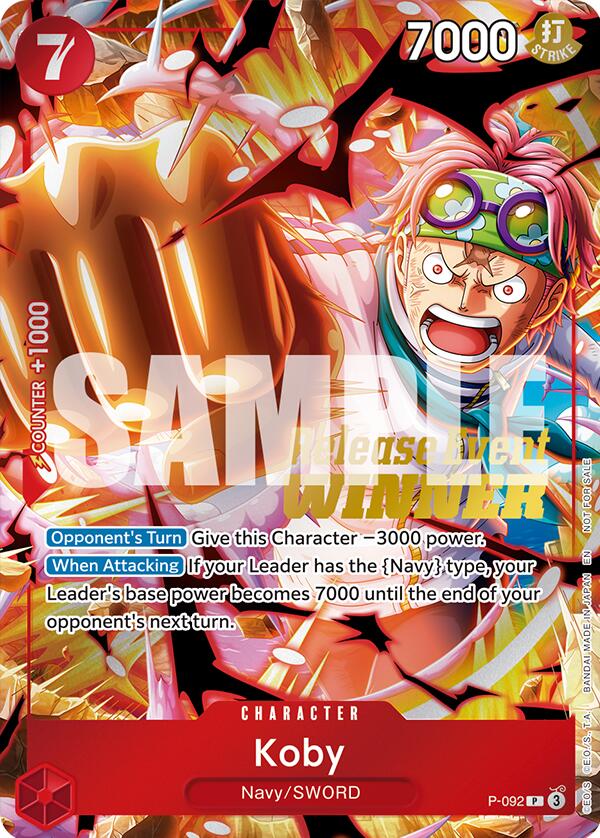 Koby (OP12 Release Event Winner) [One Piece Promotion Cards] | Black Swamp Games