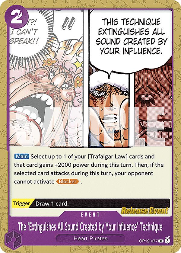 The "Extinguishes All Sound Created by Your Influence" Technique [Legacy of the Master Release Event Cards] | Black Swamp Games
