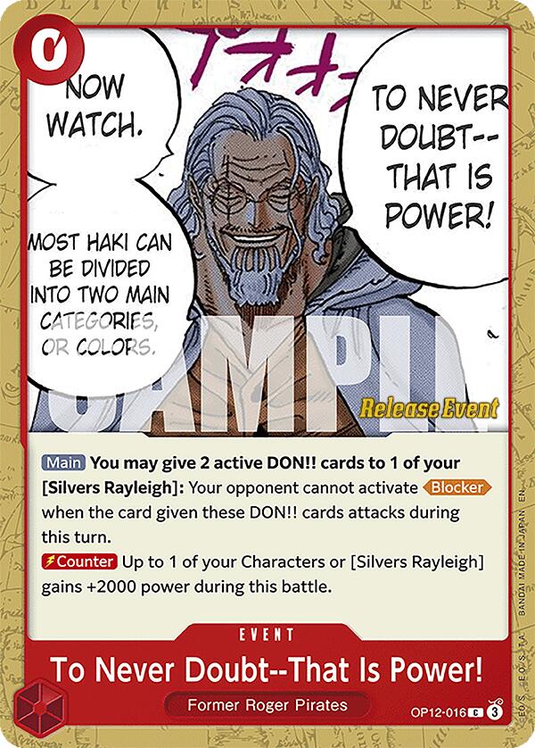 To Never Doubt--That Is Power! [Legacy of the Master Release Event Cards] | Black Swamp Games