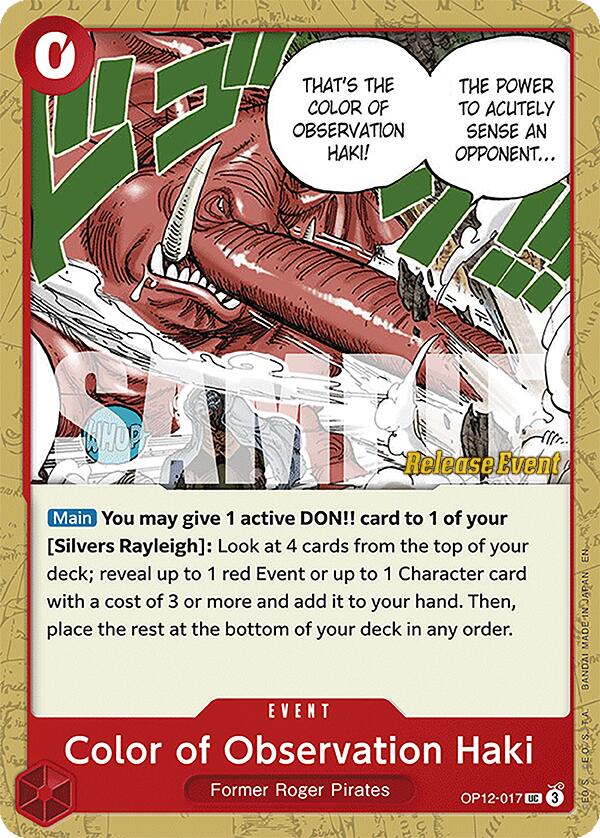 Color of Observation Haki [Legacy of the Master Release Event Cards] | Black Swamp Games