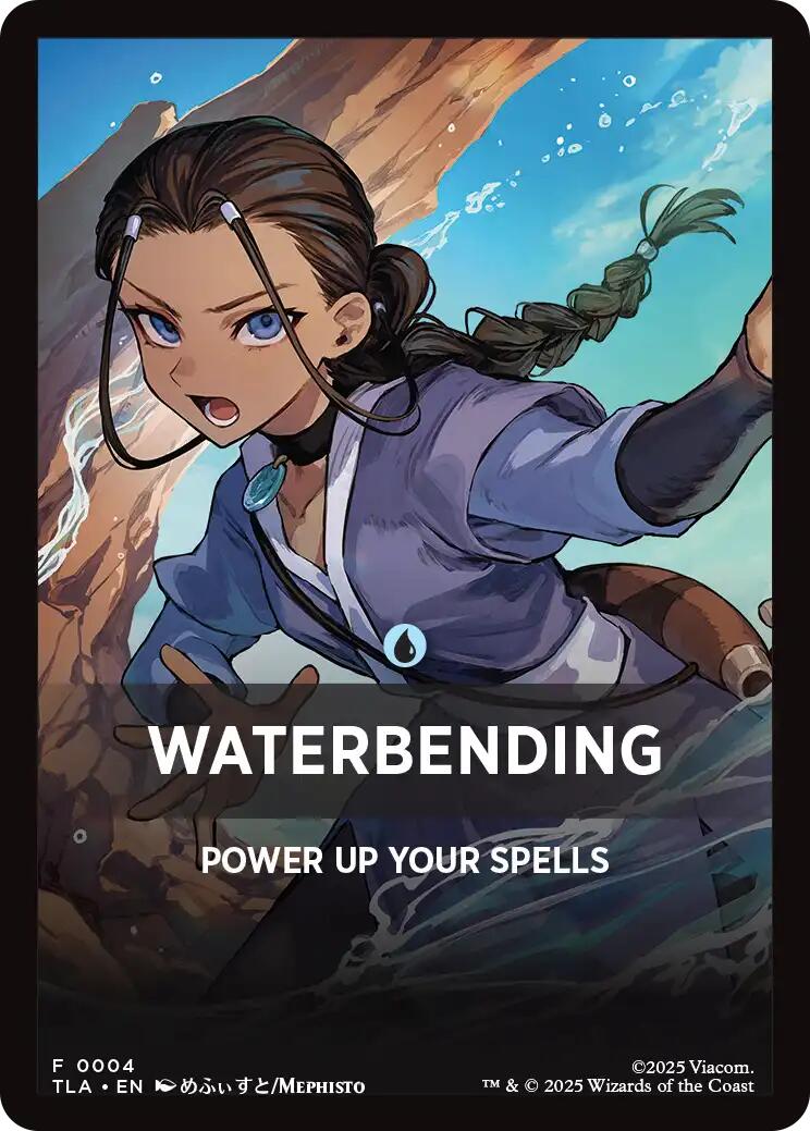 Waterbending Theme Card [Avatar: The Last Airbender Tokens] | Black Swamp Games