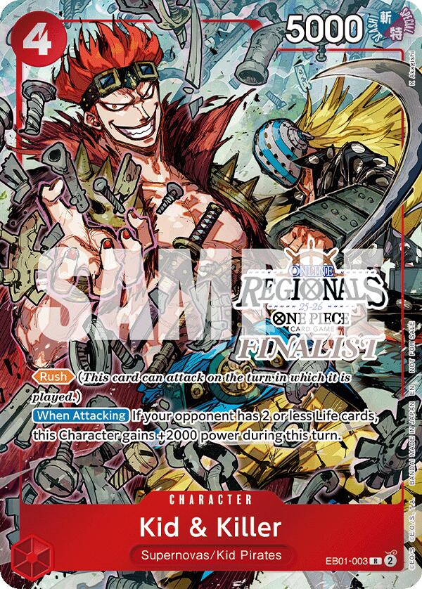 Kid & Killer (Online Regional Finalist Card Set 2025 Vol.2) [One Piece Promotion Cards] | Black Swamp Games