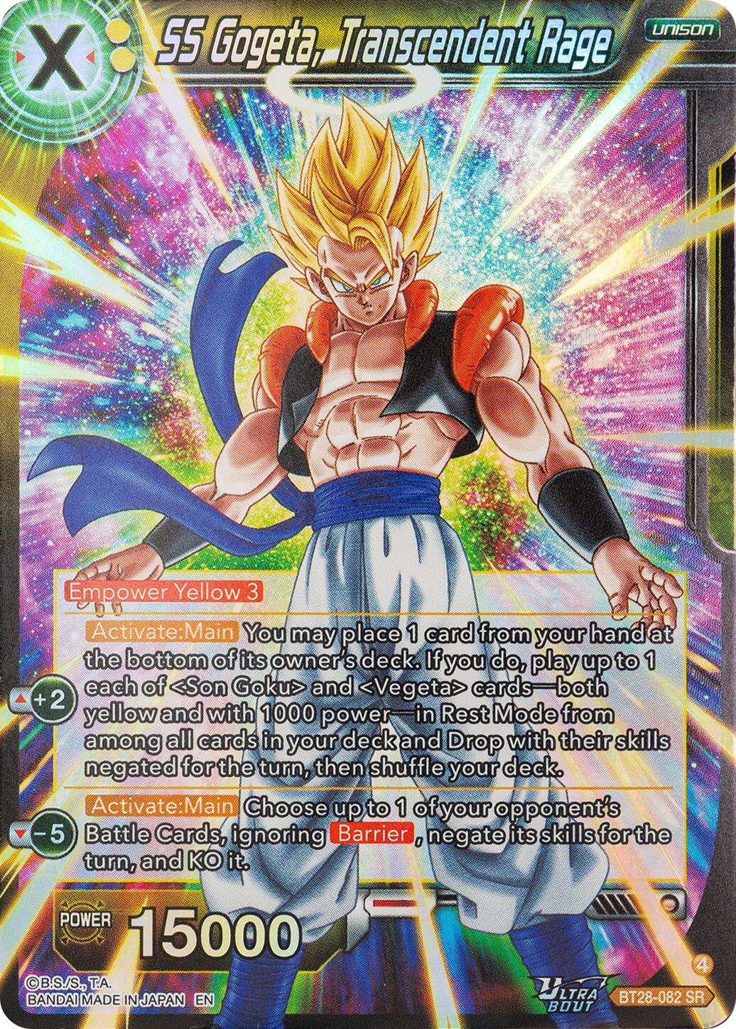 SS Gogeta, Transcendent Rage (BT28-082) [Prismatic Clash] | Black Swamp Games