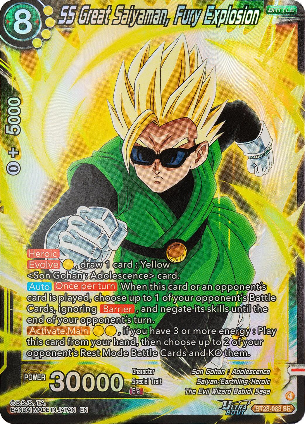 SS Great Saiyaman, Fury Explosion (BT28-083) [Prismatic Clash] | Black Swamp Games