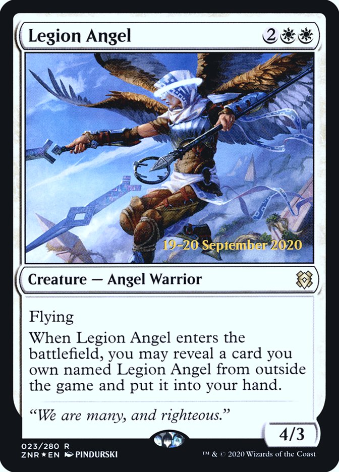 Legion Angel [Zendikar Rising Prerelease Promos] | Black Swamp Games
