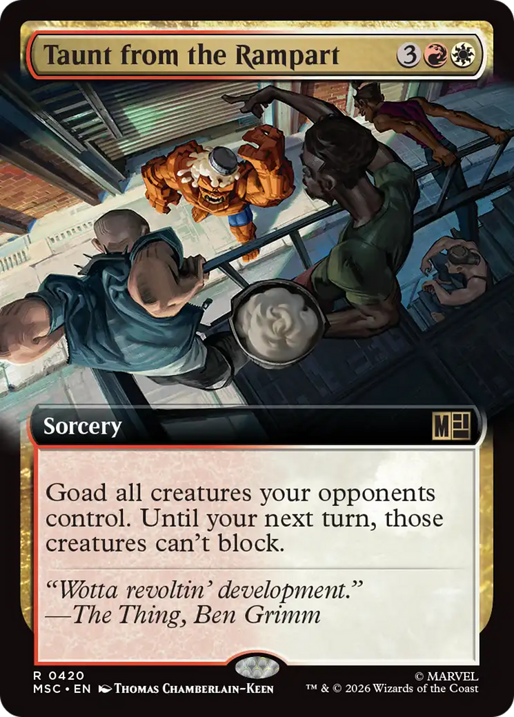 Taunt from the Rampart (Extended Art) [Marvel Super Heroes Commander] | Black Swamp Games
