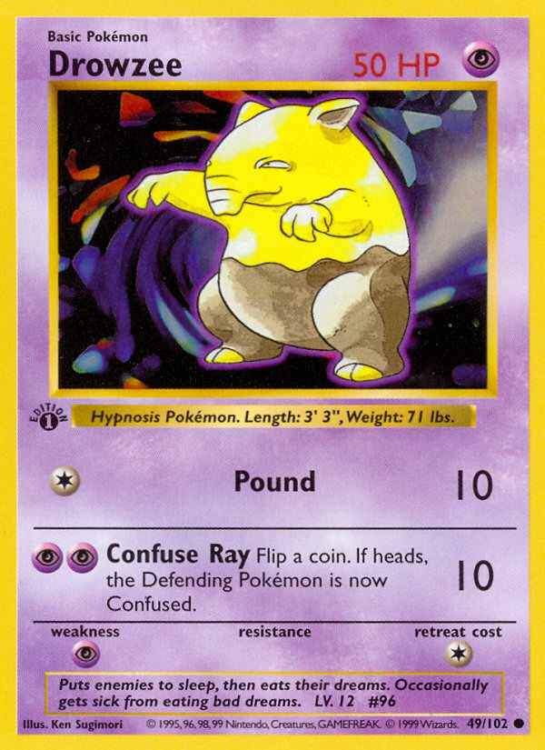 Drowzee (49/102) (Shadowless) [Base Set 1st Edition] | Black Swamp Games