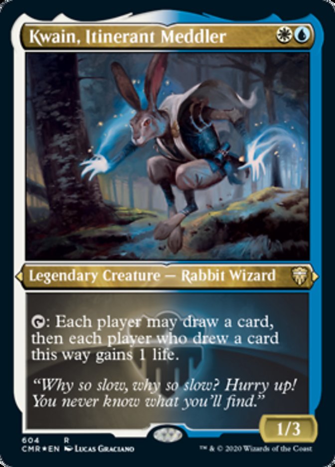 Kwain, Itinerant Meddler (Etched) [Commander Legends] | Black Swamp Games