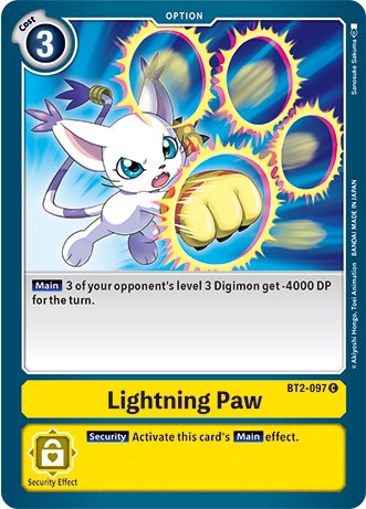 Lightning Paw [BT2-097] (Revision Pack 2021) [Release Special Booster Promos] | Black Swamp Games
