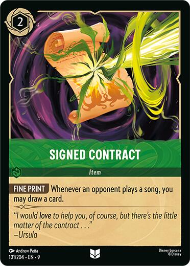 Signed Contract (101/204) [Fabled] | Black Swamp Games