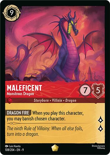 Maleficent - Monstrous Dragon (108/204) [Fabled] | Black Swamp Games