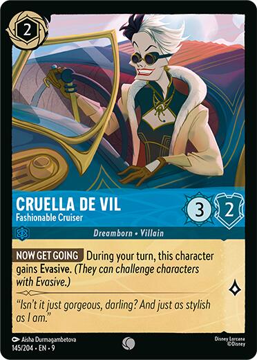 Cruella De Vil - Fashionable Cruiser (145/204) [Fabled] | Black Swamp Games
