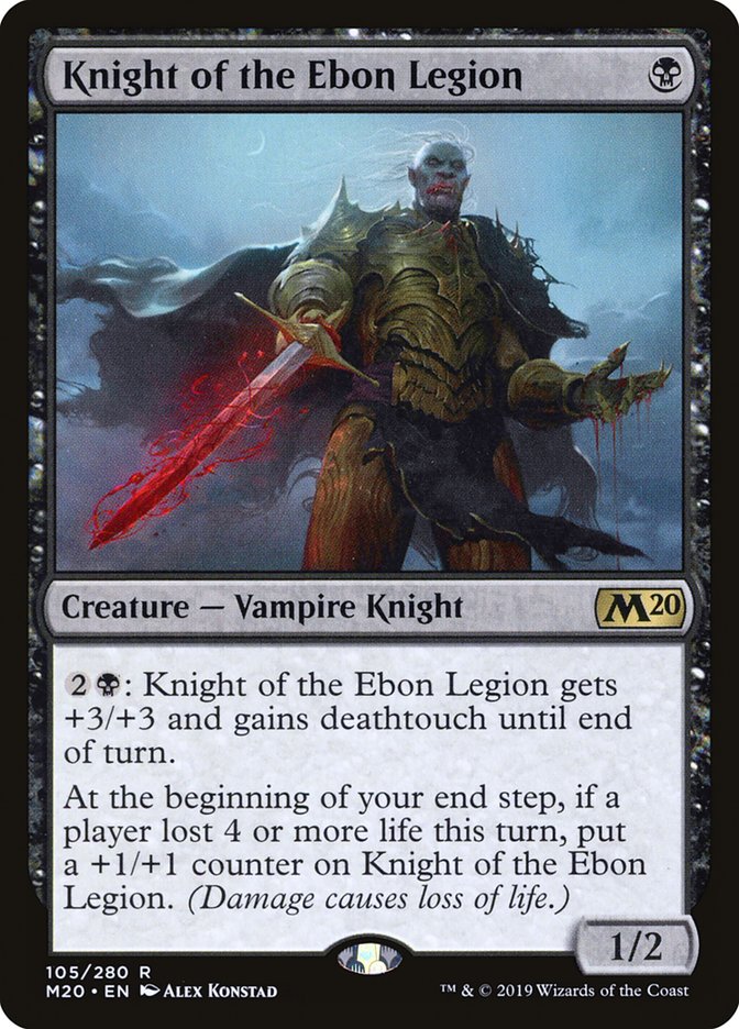 Knight of the Ebon Legion [Core Set 2020] | Black Swamp Games