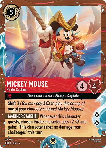 Mickey Mouse - Pirate Captain (Disney Cruise Promo) (13/P3) [Promo Cards] | Black Swamp Games